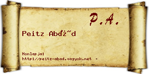 Peitz Abád névjegykártya